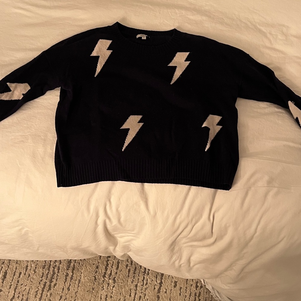 Navy Rails Lightning Bolt Sweater